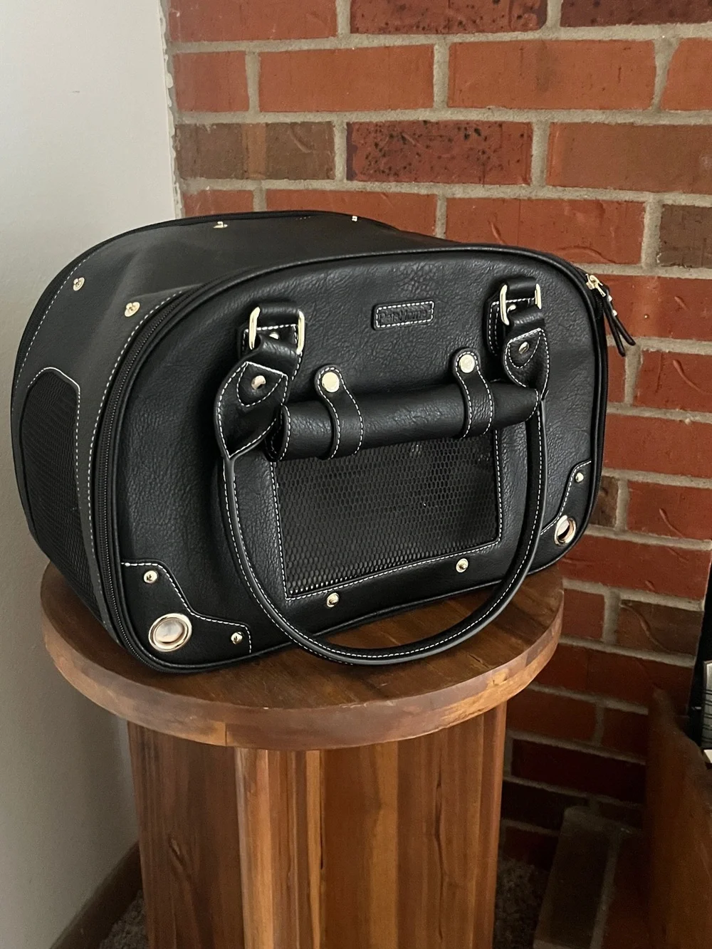 Stylish Soft-Sided Pet Carrier Purse – Black Pet Travel Bag